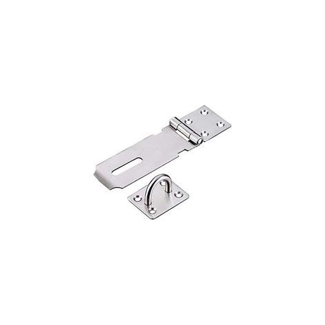 Moraillon de Cadenas en Acier Inoxydable, Heavy Duty Moraillon et Agrafe avec Vis, Fermoir de Porte Verrou de Porte Hangar Loquet Cadenas Agrafe (1/5)