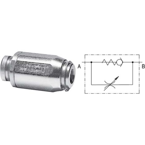 Soupape d&039&eacutetranglement 1/2 joint &agrave bille r&eacuteglable bidirectionnel - 81582
