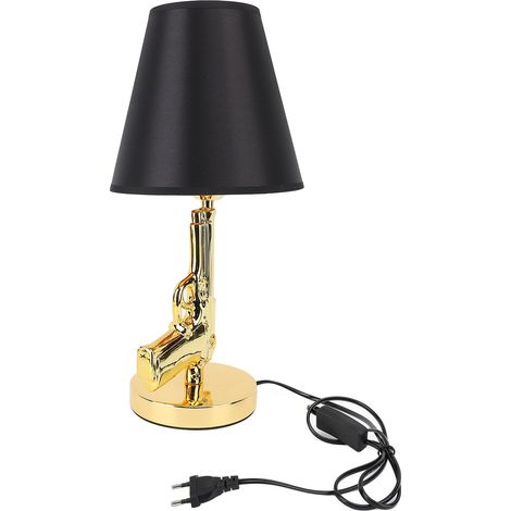 Ortviai Lampe de chevet moderne en fer avec interrupteur à bouton – 44 cm, compatible E26/E27 (ampoule non incluse) (1/5)