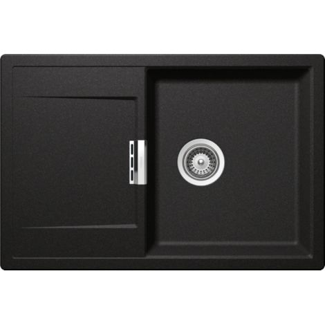 Évier de cuisine Cristadur Mono - 765 x 510 x 195 mm - sous-meuble 50 cm - Coloris Stone - Schock (1/5)