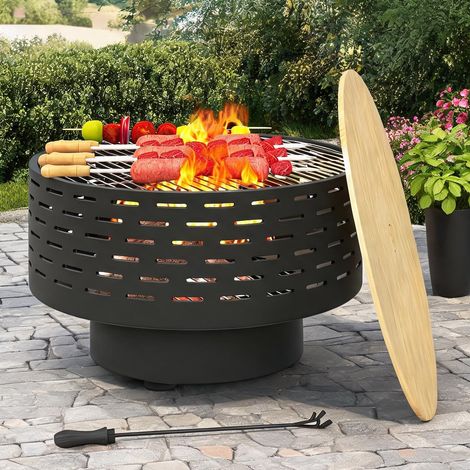 Brasero kohlegrau en metall Edelstahl 60 x 60 x 39 cm (1/5)