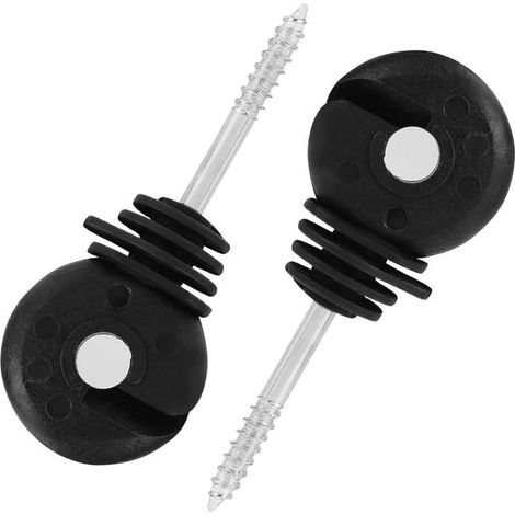 Isolateur de clôture électrique 100pcs, isolateur à anneau à vis courte, accessoire de poteau de clôture de prairie électrique, isolateur en bois de poteau pour (1/4)
