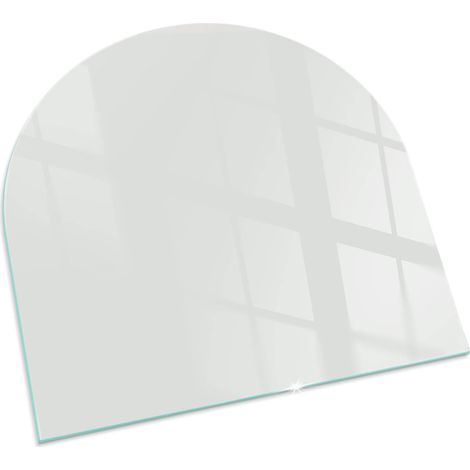 Bodenplatte Glas Glasplatte Kaminplatte Funkenschutz Sicherheitsglas Funkenschutzplatte für Kamin Farbe Grau 100x100 cm (1/5)
