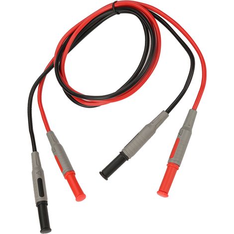 Messleitung für Multimeter mit angegossenen 4-mm-Bananensteckern, gerade auf gerade (1/5)