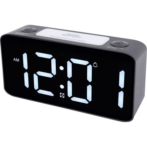 Réveil extra bruyant avec vibreur de lit, grand écran LED, réveil vibrant avec fil pour gros dormeurs (1/5)