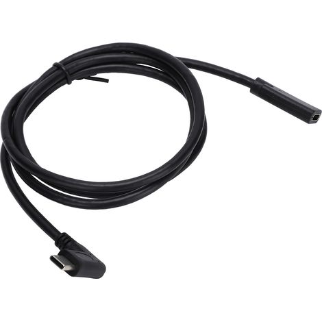 Câble d'extension USB-C mâle vers femelle PVC noir pour audio et vidéo portable (1/5)