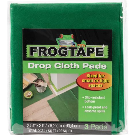 Shurtape FrogTape Drop Cloth Pads Pack of 3 – Premium Painter's Drop Cloth Accessories
