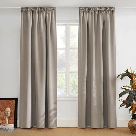 Thermal Blackout Curtain with Ruffle Tape for Bedroom (1/5)