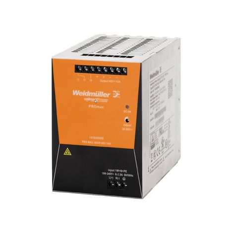 Weidmüller PRO MAX3 480W 24V 20A Alimentatore, alimentatore switching, 24 V, 1478190000