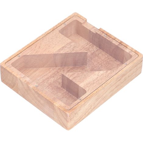 Tirelire en bois personnalisée en forme de lettre, transparente et sécurisée, pour enfants 5A26 (1/5)
