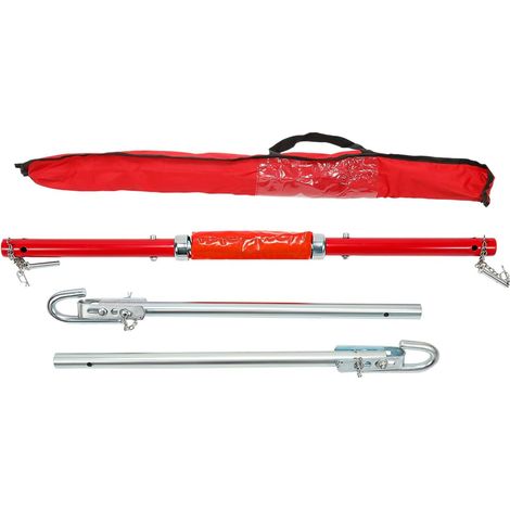 3-piece 3T tow bar breakdown aid with spring damping, tow length 1.95 m, max. pulling force: 3000 kg including warning colour, flag and bag (1/5)