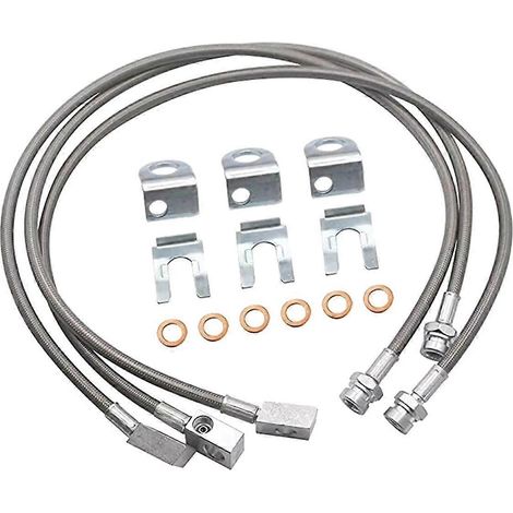 Flexibles de frein rallongés en acier inoxydable pour TJ YJ 84-01 et XJ 87-06 - Parfaits (1/5)