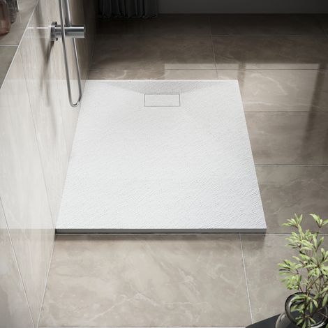 SONNI Piatto Doccia In SMC Rettangolare 120x90x3 cm Antiscivolo, nessun accumulo di design della superficie dell'acqua Con Piletta Di Scarico Inclusa Bianco (1/5)
