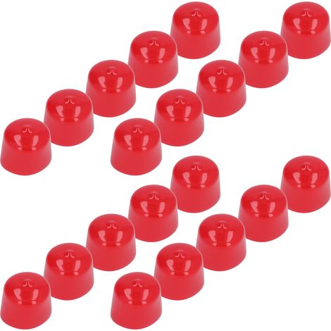 Rote PVC-Gewindekappen, 40 mm – 20er-Packung, korrosionsbeständig, elastisch, schwer entflammbar, leicht (1/5)