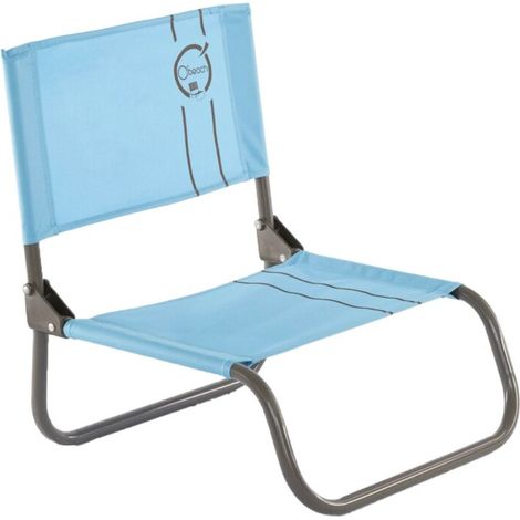 Chaise de camping cale-dos 1 pliure – Toile polyester 600D résistante – Réglage en hauteur – Dimensions 40 x 50 x 45 cm – Poids max 100 kg – O'Beach (1/5)
