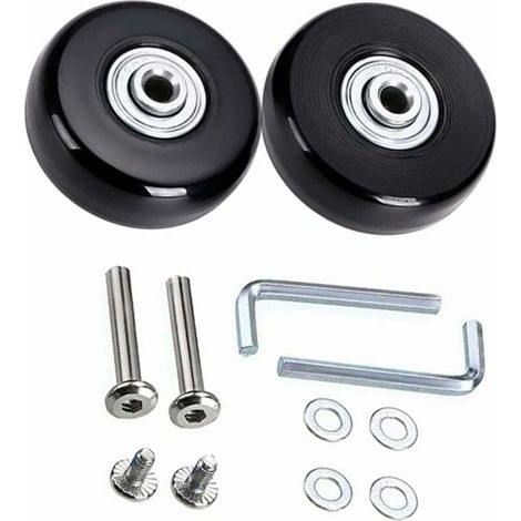 Suitcase Wheels Replacement Kit [45mm], Suitcase Wheel, Luggage Suitcase Repair Wheel Mute Rubber Universal Caster Wheel Replacement Transport Wheel Replacement (1/4)