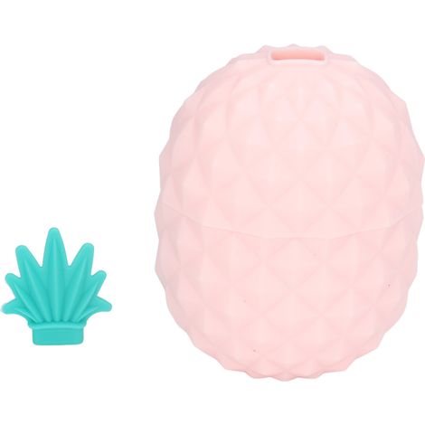 Gesichtsmassageroller aus rosa Silikon in Ananasform, für Eiswürfel und Hautpflege. (1/5)