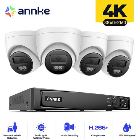 ANNKE 4K Kit di Videosorveglianza NVR 4×8MP Telecamere Visione Notturna Accesso Remoto Kit di Telecamere di Sorveglianza Sistema di Sicurezza (1/5)