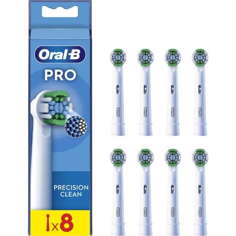 Oral-B Kit de brosses à dents Precision Clean EB20RX-8 Têtes de brosse Pour adultes 8 têtes de brosse incluses Blanc