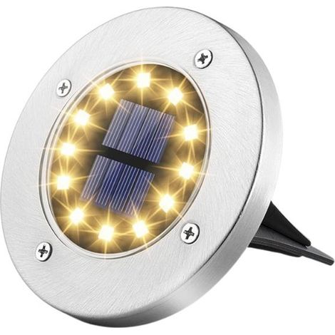1 pz Picchetto Faretto 8 LED Solare Giardino Lampada LED Segnapasso Luce calda (1/5)