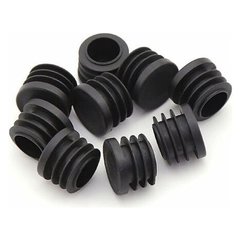 Bouchon Pied de Chaise,Bouchon en Plastique Rond,30 pièces Bouchon d'extrémité de Tube Noir Bouchon de Chaise Glisse Rond Embout de Protection de Meubles Chaise/Jambe Tuyau Couvercle Insert ( (1/5)