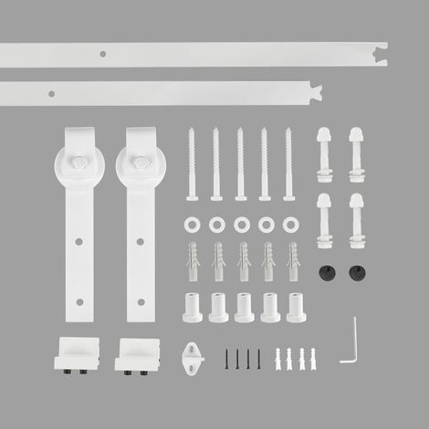 SiFree® 200cm Porte placard coulissante, Porte Coulissante, Rail porte coulissante, Roulette porte coulissante, Rail pour Système de Quincaillerie (1/5)