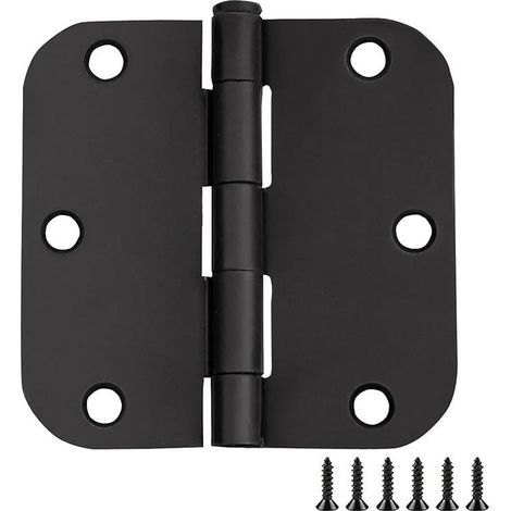 Lot de 6 Charnières Plates en Acier Inoxydable 6 Trous de Fixation pour Portes et Tiroirs en Bois (1/5)