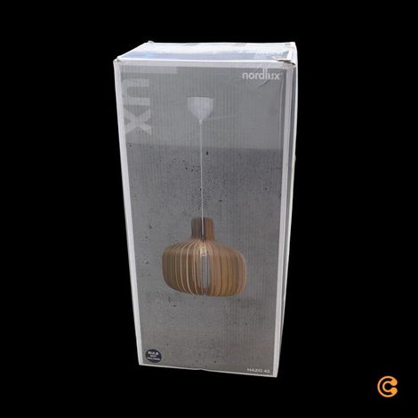 [NEUWERTIG] B-Ware Nordlux Pendelleuchte Hängelampe Hazo Holz naturfarben Ø 43 cm E27 LED Lampe (1/2)