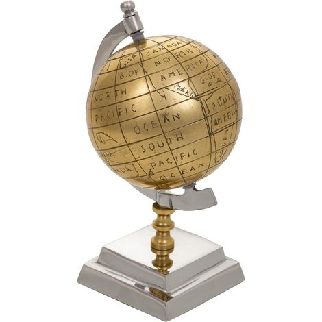 Globo terráqueo dorado d12,5x24 (1/5)