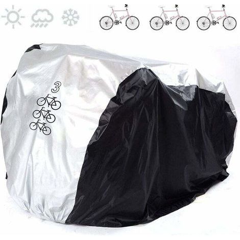 Housse de Protection Extérieure pour 3 Vélos Taille L - Étanche, Anti-UV, Anti-Poussière pour Vélo de Route, VTT ou Trottinette - (1/5)