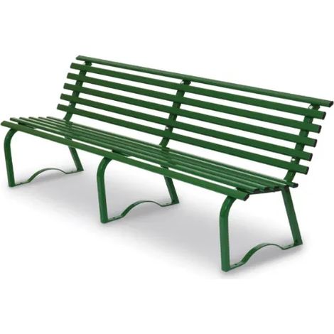 Panca Universale 200 metallo zincato schienale 200x43x74h colori vari Giochipark - RAL 6002