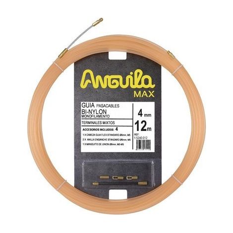 ANGUILA MAX PURE 4mm lachsfarbene Nylontülle 12m