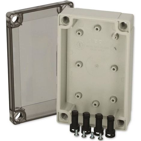 FIBOX 6012901 PC 100/35 LT 6012901-CUSTODIA UNIVERSALE 130 X 80 X 35 IN POLICARBONATO GRIGIO CHIARO (RAL 7035) 1 PEZZO (1/3)
