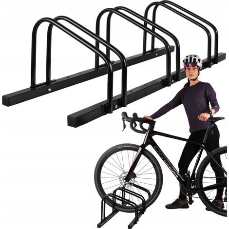 CAVALLETTO PER 3 BICICLETTE IN ACCIAIO A DOPPIA FACCIA, SOLIDO E STABILE