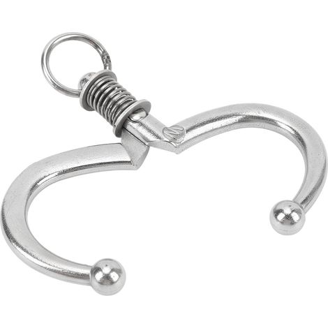 Pince à nez pour bovins en acier inoxydable, type ressort, pour animaux d'élevage (grand format). (1/5)
