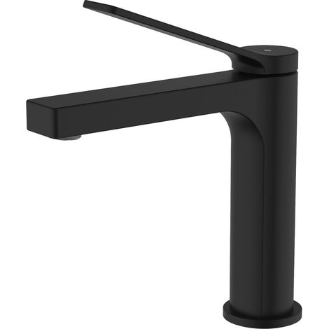 Grifo de Lavabo Modelo TARSIO Fabricado en Latón Monomando Acabado en Negro (1/2)