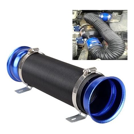BRAVIX Tuyau universel de 76 mm pour entrée d'air froid de moteur - Bleu et noir (1/5)
