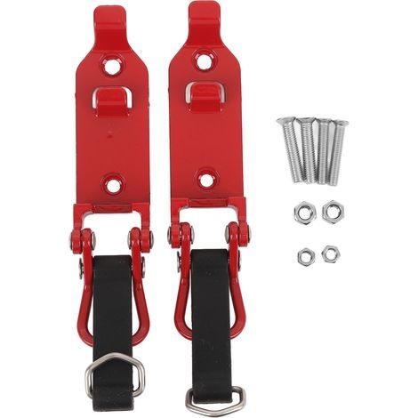 Dachschaufelhalterung, 2-teilig, robustes Metall-Gummi-Klemmen-Montageset für Auto, LKW, Garage, Rot (1/5)