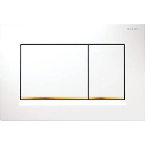 PLACCA DI COMANDO SIGMA 30 DOPPIO TASTO BIANCO ORO BIANCO GEBERIT