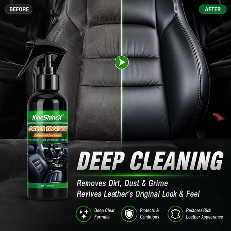 KineShineX Auto-Lederpflege-Spray zur Tiefenreinigung und -pflege, Ledersitz-Aufbereitungs- und Pflegemittel (1/4)