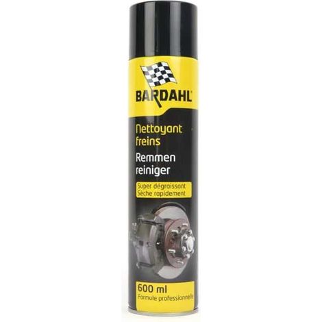 Bardahl – Nettoyant dégraissant freins 600 ml – Ultra puissant – Enlève huile, graisse, goudron – Diélectrique jusqu'à 60 000 volts