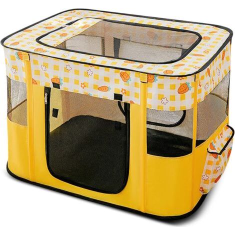 Pet Supplies Chat Maison Pliable Chien Chat Cage Enceinte Chien Chenil Chat Tente Chambre De Maternité Pour Chiot Chaton 705545cm Jaune (1/5)