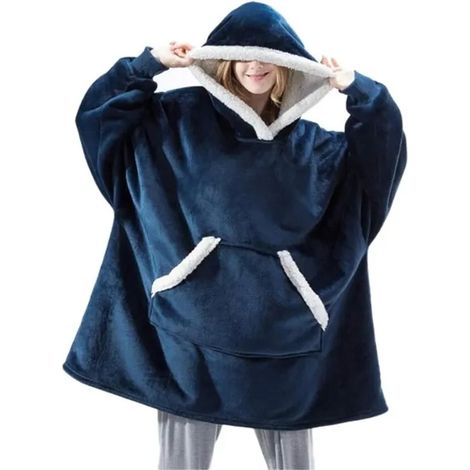 COVER Sherpa Peluche à Manches TV Plaid Couvertures Adulte Femme Homme Unisexe (1/4)