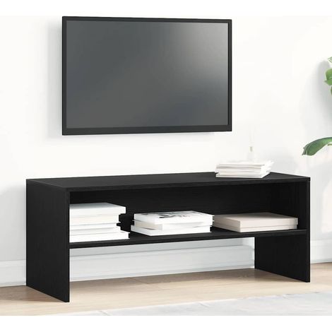 TV-Schrank Schwarz Eichen-Optik 100x40x40 cm Holzwerkstoff