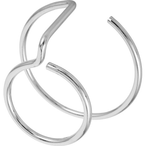 Support en métal pour boules de cristal 5 cm, double anneau (1/5)