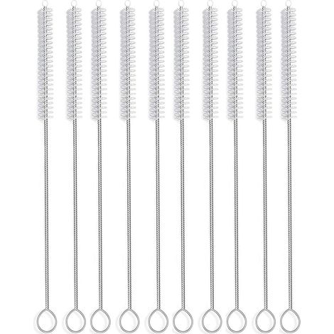 Brosse à paille, brosse de nettoyage pour tubes en nylon 7,87 pouces x 2/5 pouces (lot de 1)-AquaForge