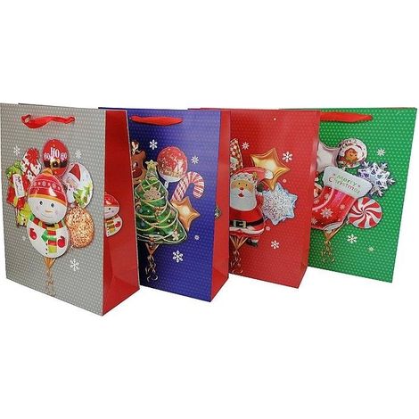 Bolsa de regalo navideña 32x26x10cm MIX