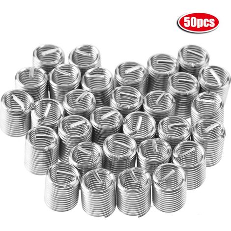 50 inserts filetés hélicoïdaux en fil enroulé M10 en acier inoxydable SS304 ((M101,52 D) (1/5)