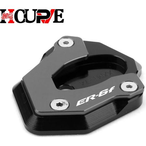 (Titanium-ER6F) Plaque de support d'extension de béquille latérale CNC pour moto, compatible avec KAWASAKI ER-6N ER6N ER 6N ER 6F ER6F ER 6F 2012-2016 maxpower (1/4)