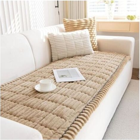 Epais Housse de Canapé Lavable - Nouveau Velours Côtelé Doux Universel Housse Canapé 2 3 4 Places, Housse de canapé Antidérapant, Housse Canape d'angle Protège Meubles pour Le Salon (70x90cm) (1/5)